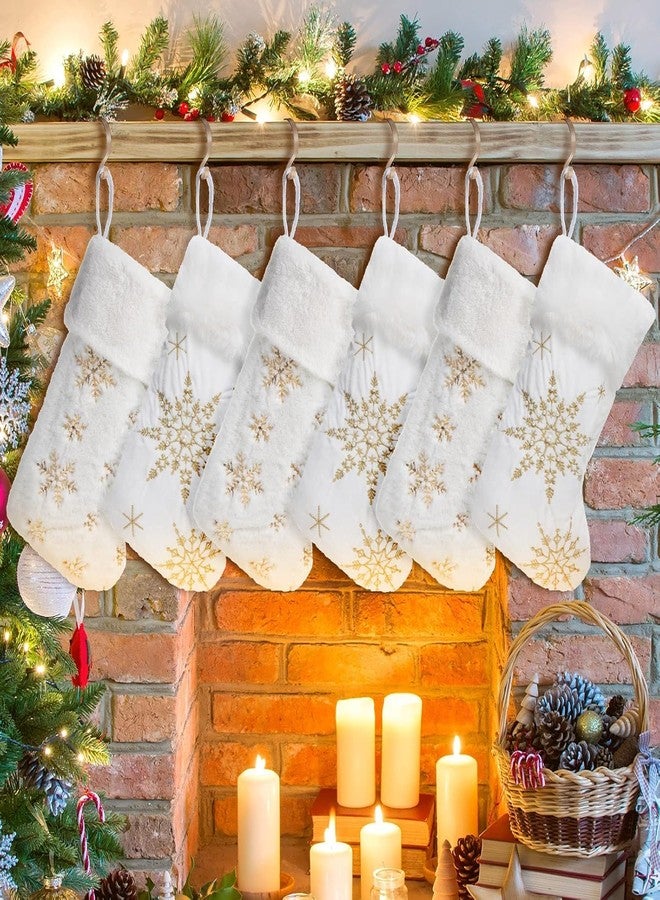 PartyToko 4PCS 14" Christmas Stocking Classic Large Stockings Santa, Snowman, Reindeer Xmas Character for Family Holiday Christmas Party Decorations 4pcs - Image 2